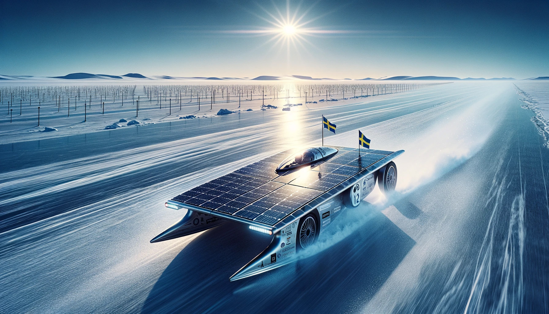 İsveçli Öğrenciler Buz Üzerinde Güneş Enerjisiyle Çalışan Arabayla Rekor Kırdı