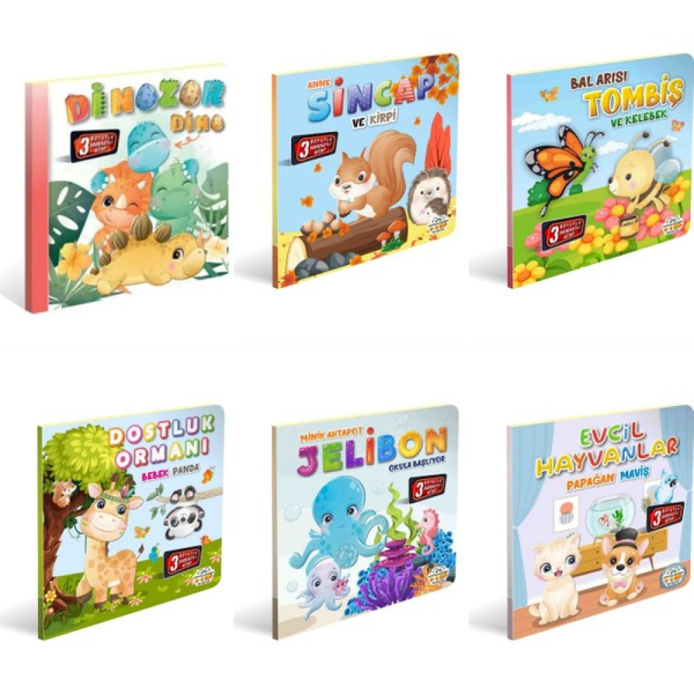 0-6 Yaş Yayınları 3 Boyutlu, Hareketli Kitaplar 6lı Set Pop-Up Kitaplar Çocuk Masal Fiyatı