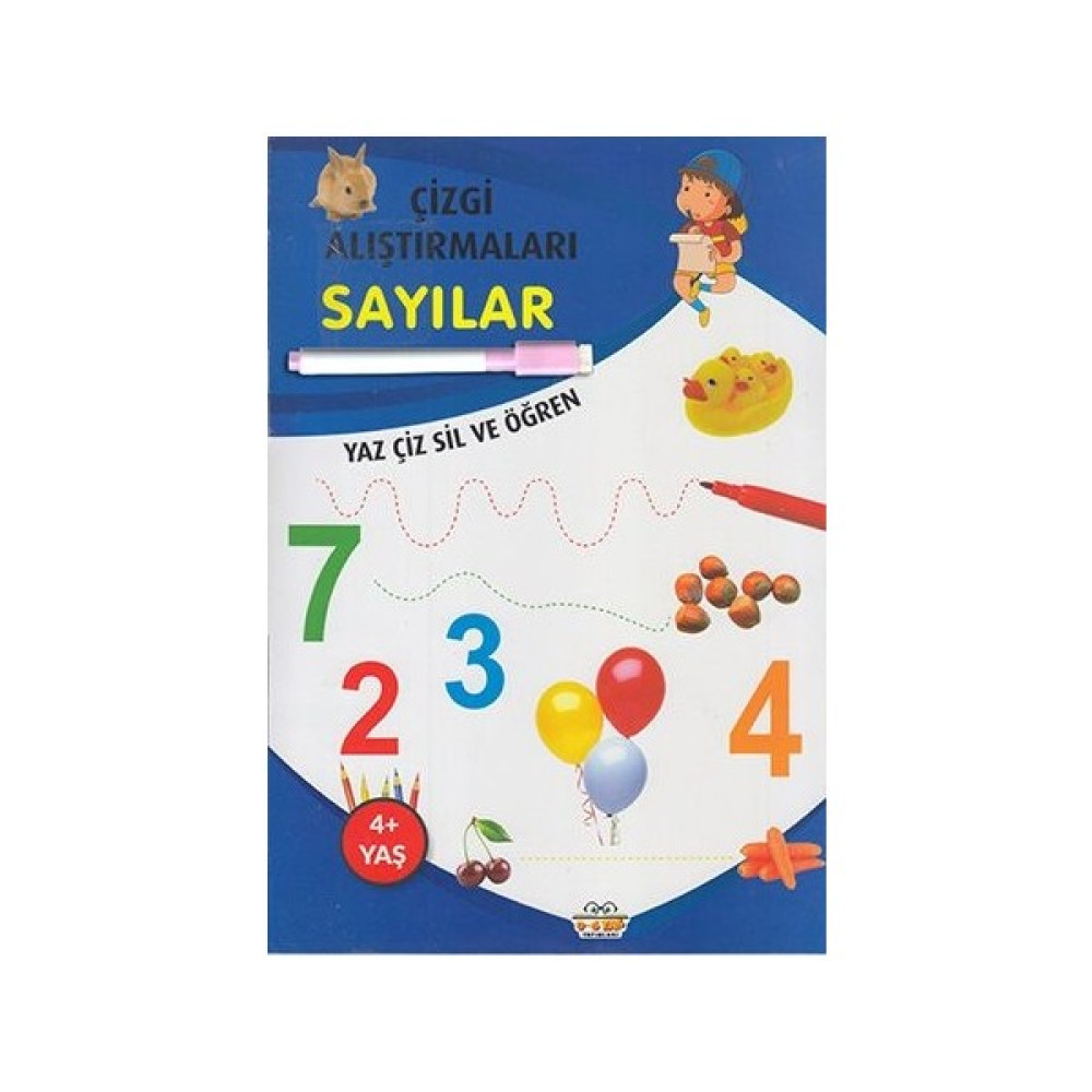 0-6 Yaş Yayınları Çizgi Alıştırmaları Sayılar (Yaz-Çiz-Sil ve Öğren) + Kalem Okul Öncesi Eğitici & Öğretici Kitaplar Fiyatı