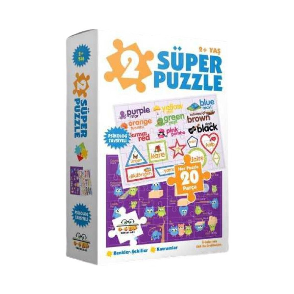 0-6 Yaş Yayınları Süper Puzzle 20 Parça Renkler Şekiller Kavramlar 2 Puzzle Eva Malzeme Puzzle & Aksesuarları Fiyatı