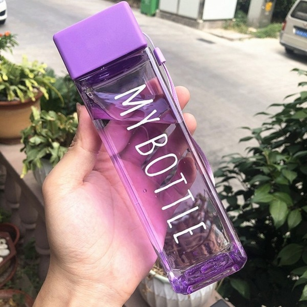 06 401-500ML Su Şişesi Şeffaf Kare Plastik Içecek Bardağı Açık Soğuk Meyve Suyu Süt Spor Şişesi Taşınabilir Halat Sızdırmaz Su Şişesi (Yurt Dışından) Suluk Fiyatı