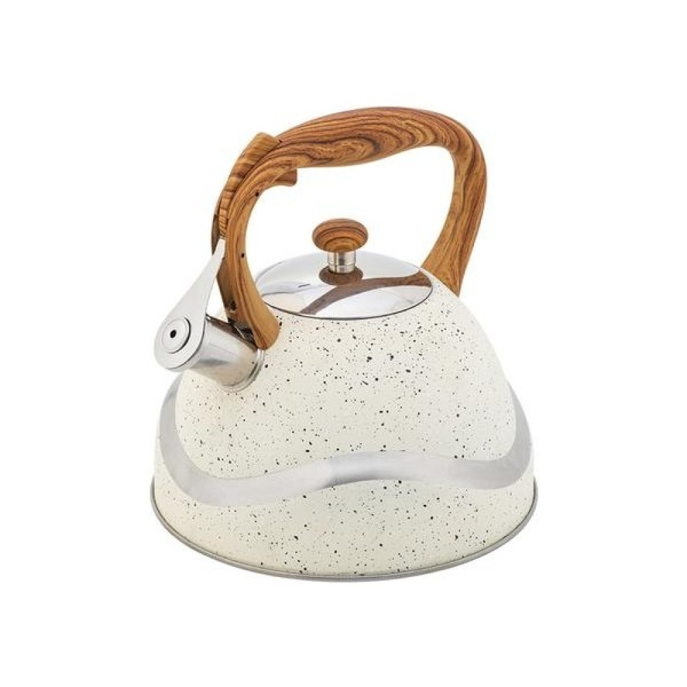 1 Adet 3.5l Antik Paslanmaz Çelik Ahşap Saplı Düz Alt Whistling Su Isıtıcısı Kaynar Çay Kettle (Beyaz) | Su Isıtıcılar(Yurt Dışından) Çay / Çaydanlık Setleri Fiyatı