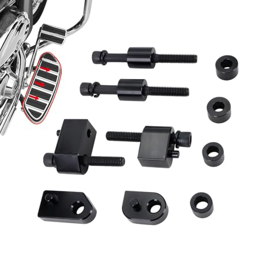 1 inch & 1.5 inch Driver Floorboard Extensions, Floorboard Spacer Extenders Compatible with 2009-2024 Harley Touring Street Glide Road Glide Electra Glide Road King, 2009-2013 FL Trikes