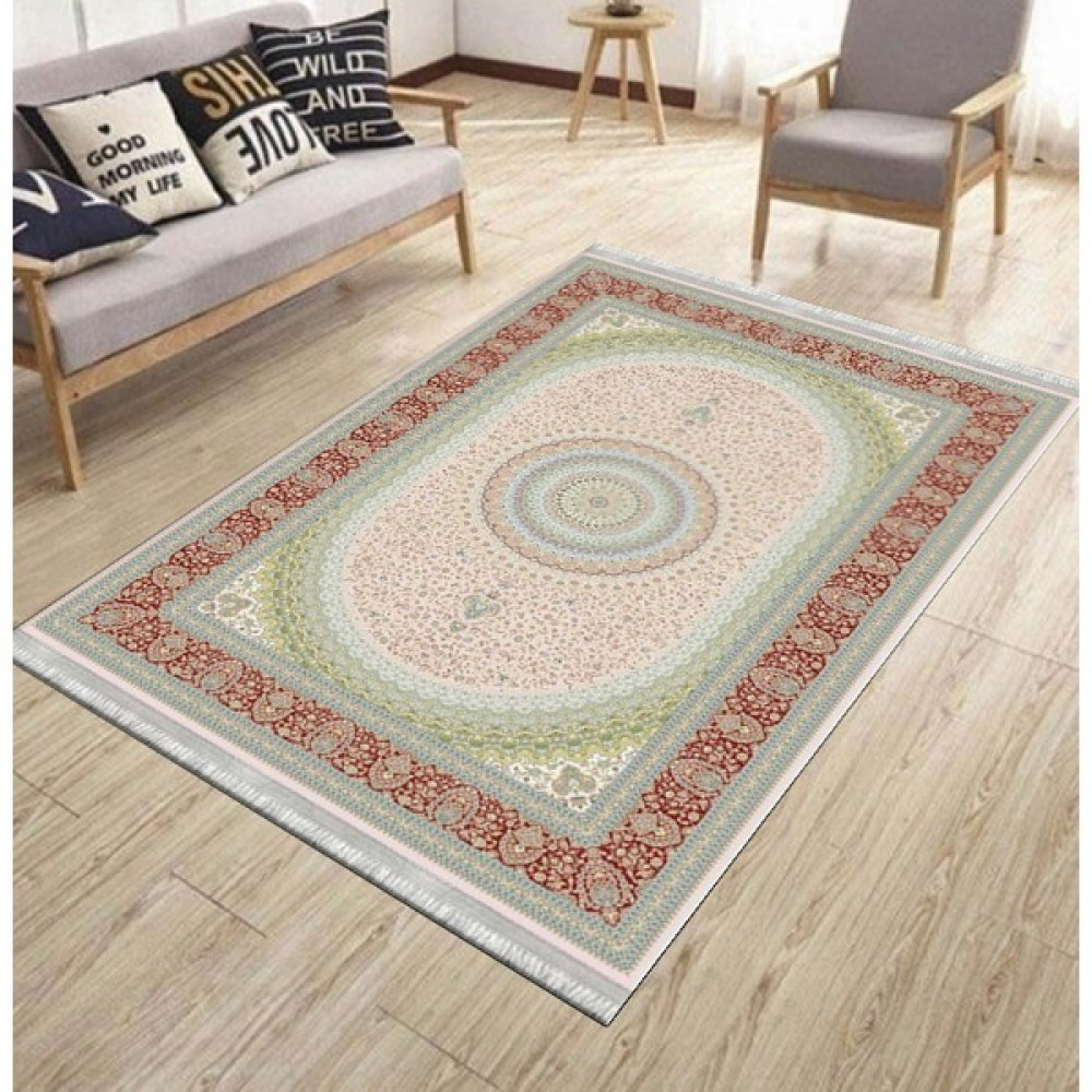 1 İnci Home Dokuma Kaymaz Tabanlı Modern Yıkanabilir Halı ve Yolluk - 200 x 300 cm - Açık Yeşil Kilim Fiyatı