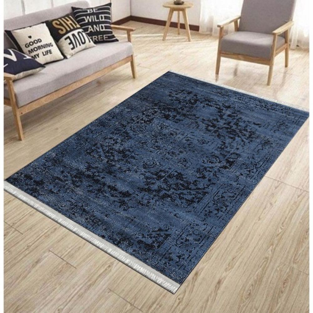 1 İnci Home Dot Kaymaz Tabanlı Modern Yıkanabilir Halı ve Yolluk - 180 x 250 cm - Lacivert Kilim Fiyatı
