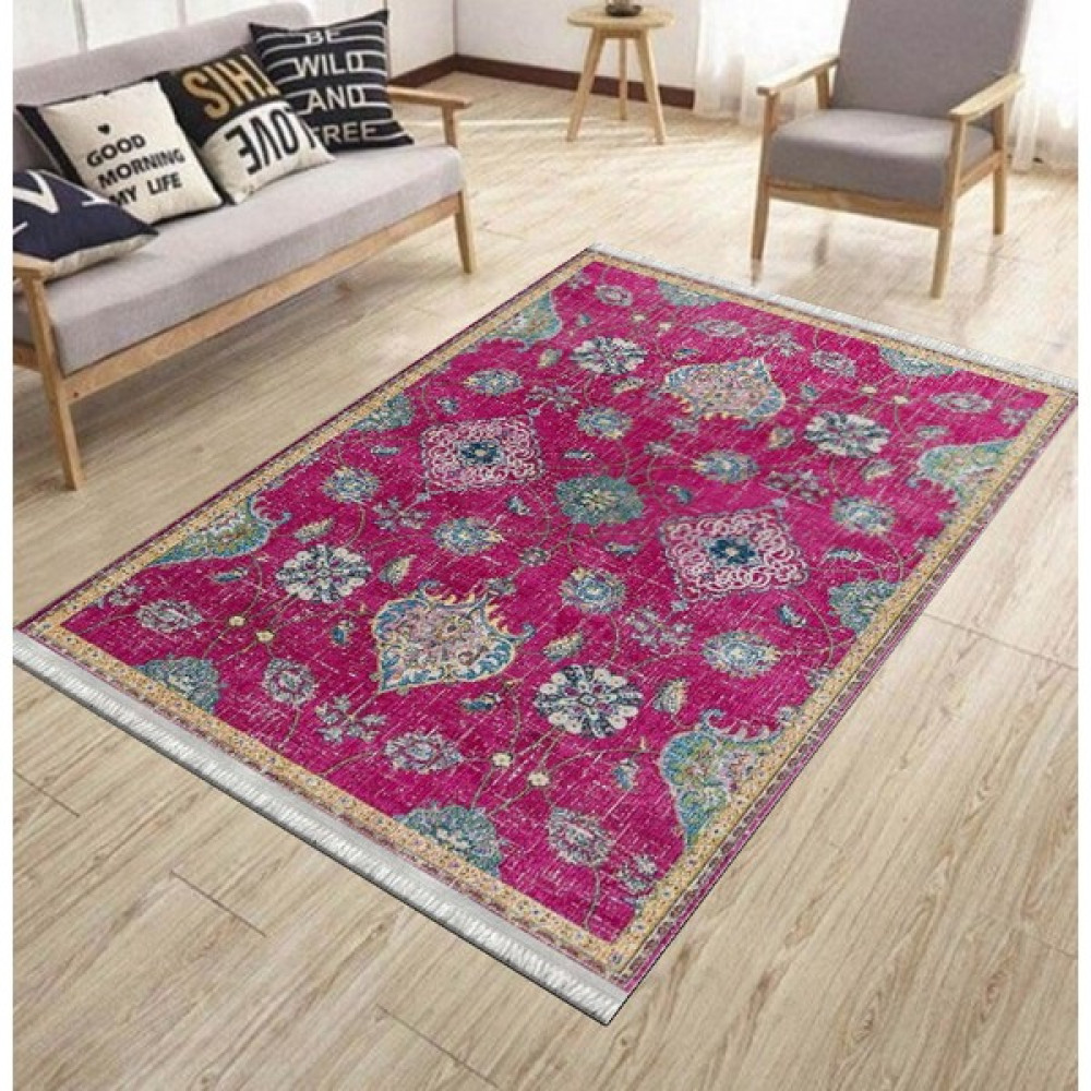 1 İnci Home Dot Kaymaz Tabanlı Modern Yıkanabilir Halı ve Yolluk - 200 x 300 cm - Fuşya Kilim Fiyatı