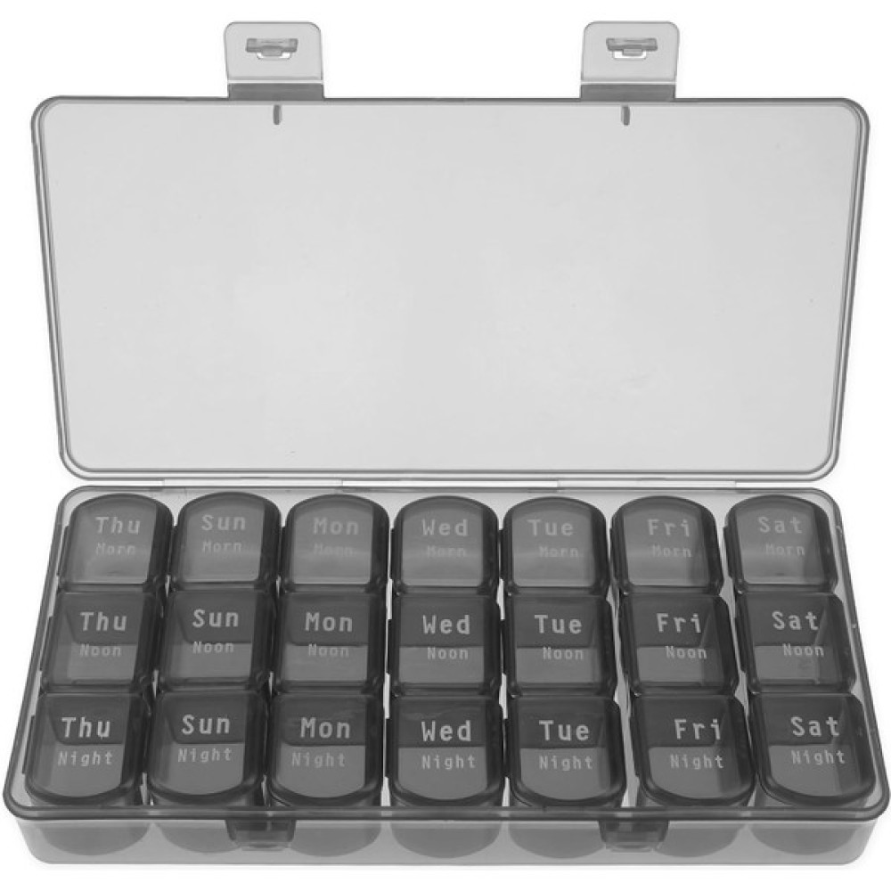 1 Pc Hap Saklama Kutusu Ilaç Kabı Günde 3 Defa Büyük Ilaç Dispenseri 21 Bireysel Bölme Günlük Haftalık Aylık Kasa Seyahat Paketi Tutucu Küçük Sıral... Eşya Saklama Kutusu Fiyatı