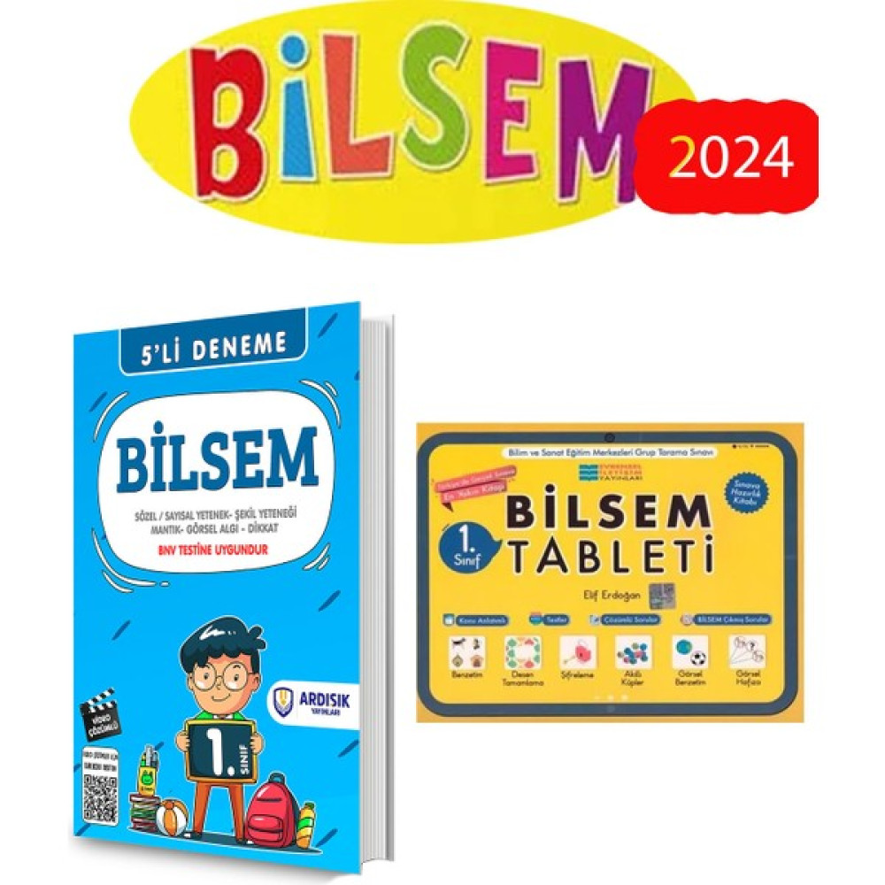 1. Sınıf Bilsem Deneme Sınavı + 1. Sınıf Bilsem Tablet Kitabı Tüm Dersler Fiyatı