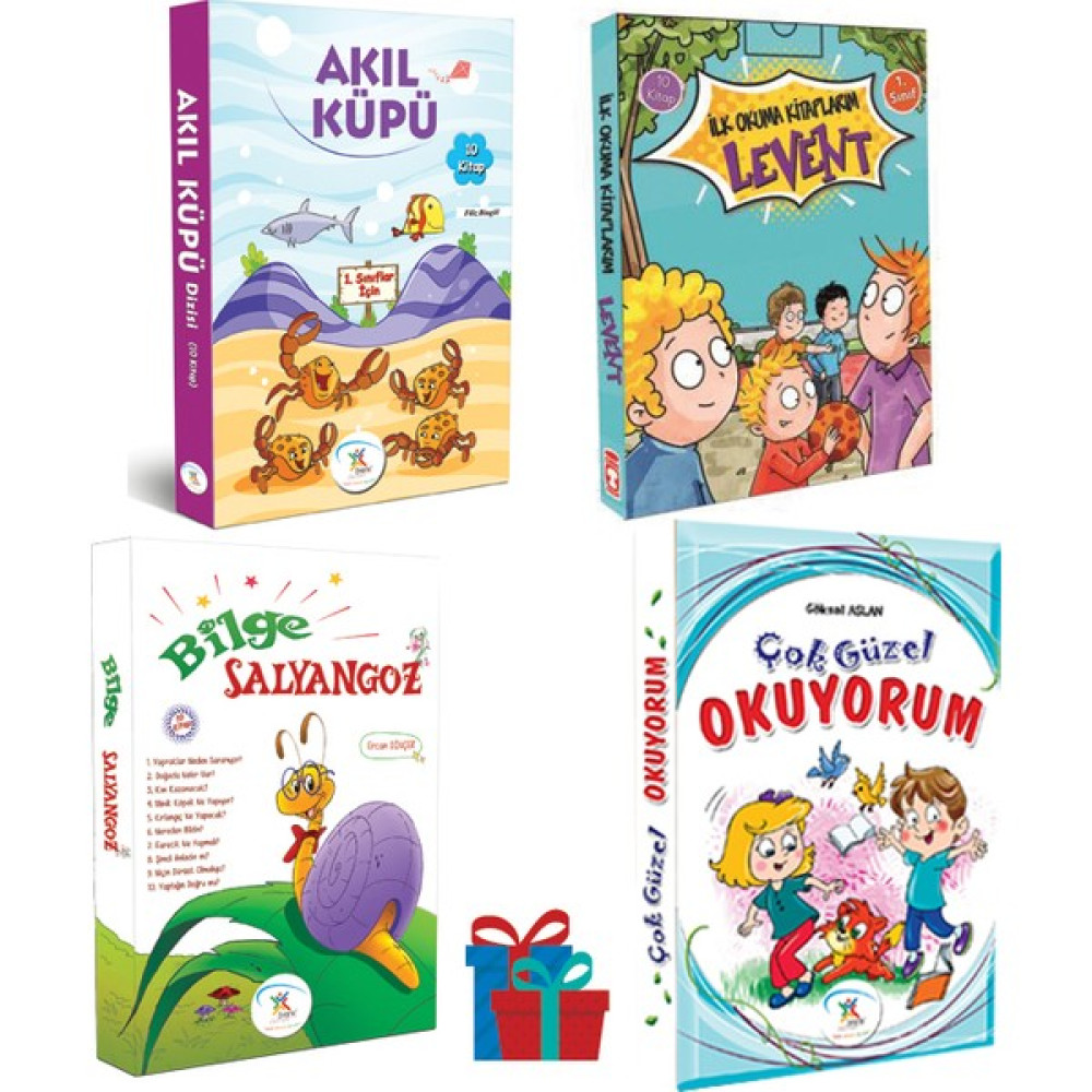 1. Sınıf Çok Güzel Okuyorum-Bilge Salyangoz-Akıl Küpü- Levent Ilk Okuma Kitaplarım Hikaye Seti Çocuk Öykü Fiyatı