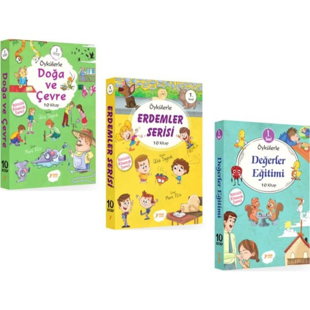 1. Sınıf Değerler Eğitim Erdemler Doğa ve Çevre - 30 Kitap Çocuk ve Gençlik Fiyatı