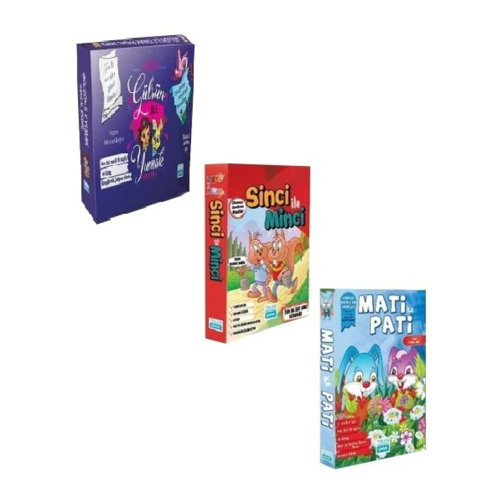1. Sınıf Hikaye Seti 3 Kutu 28 Kitap (Sinci Minci - Mati Ile Pati - Gülsün ile Yumak) Çocuk Öykü Fiyatı