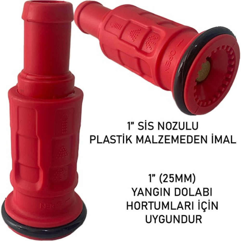 1" Sis Nozul-Yangın Dolap Lansı-Plastik Malzeme Sis Başlığı - Kırmızı İş Güvenliği Ürünleri Fiyatı