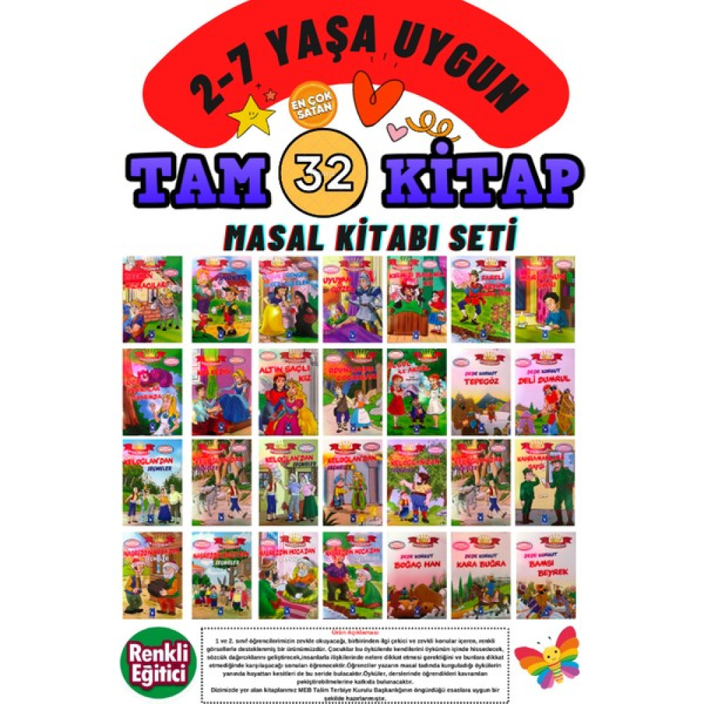 1. ve 2. Sınıf Bizim Masal Dünyamız Hikaye Setim 30 Kitap Çocuk Öykü Fiyatı