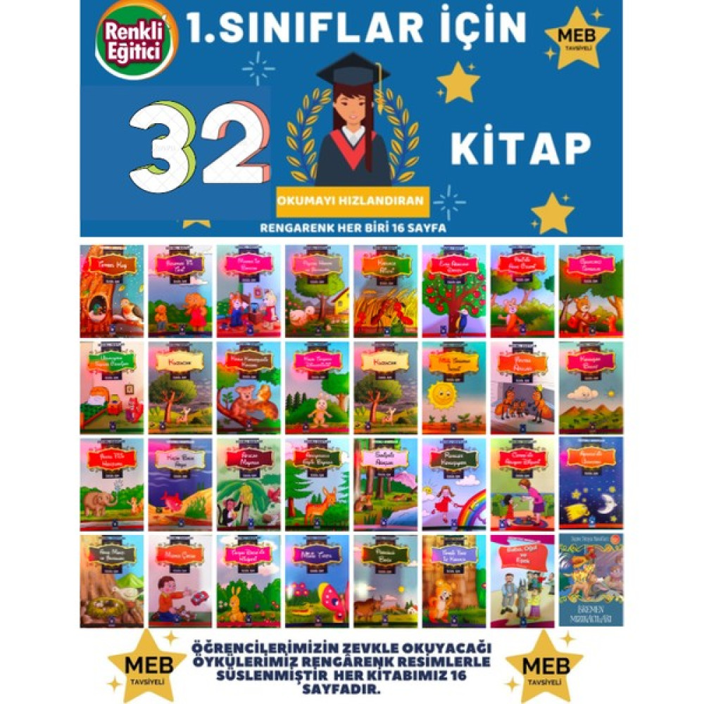 1. ve 2. Sınıf Sevimli Dostlarımız Hikaye Seti 30 Kitap Çocuk Öykü Fiyatı