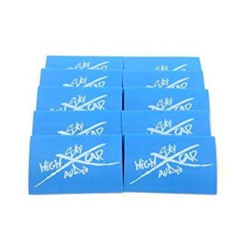 (10) 4 or 0 Gauge Blue 3/4" x 2" Heat Shrink Tube 4 Ring Terminals GA Tubing