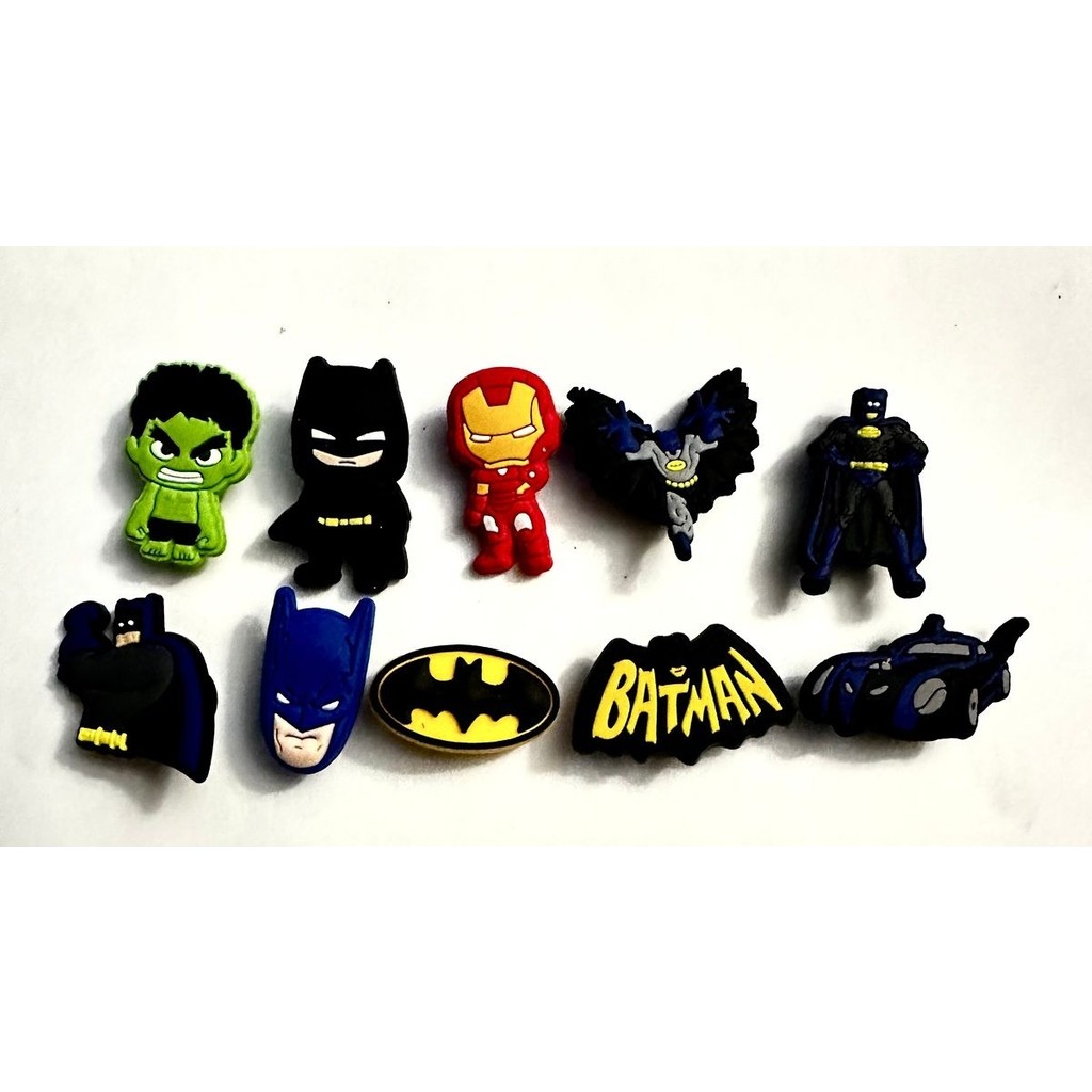 10 Adet Crocssüs Terlik Süsü Süper Kahramanlar Batman Seti Görsel Gibi Ithal Üründür Ayakkabılar ve Çantalar Fiyatı
