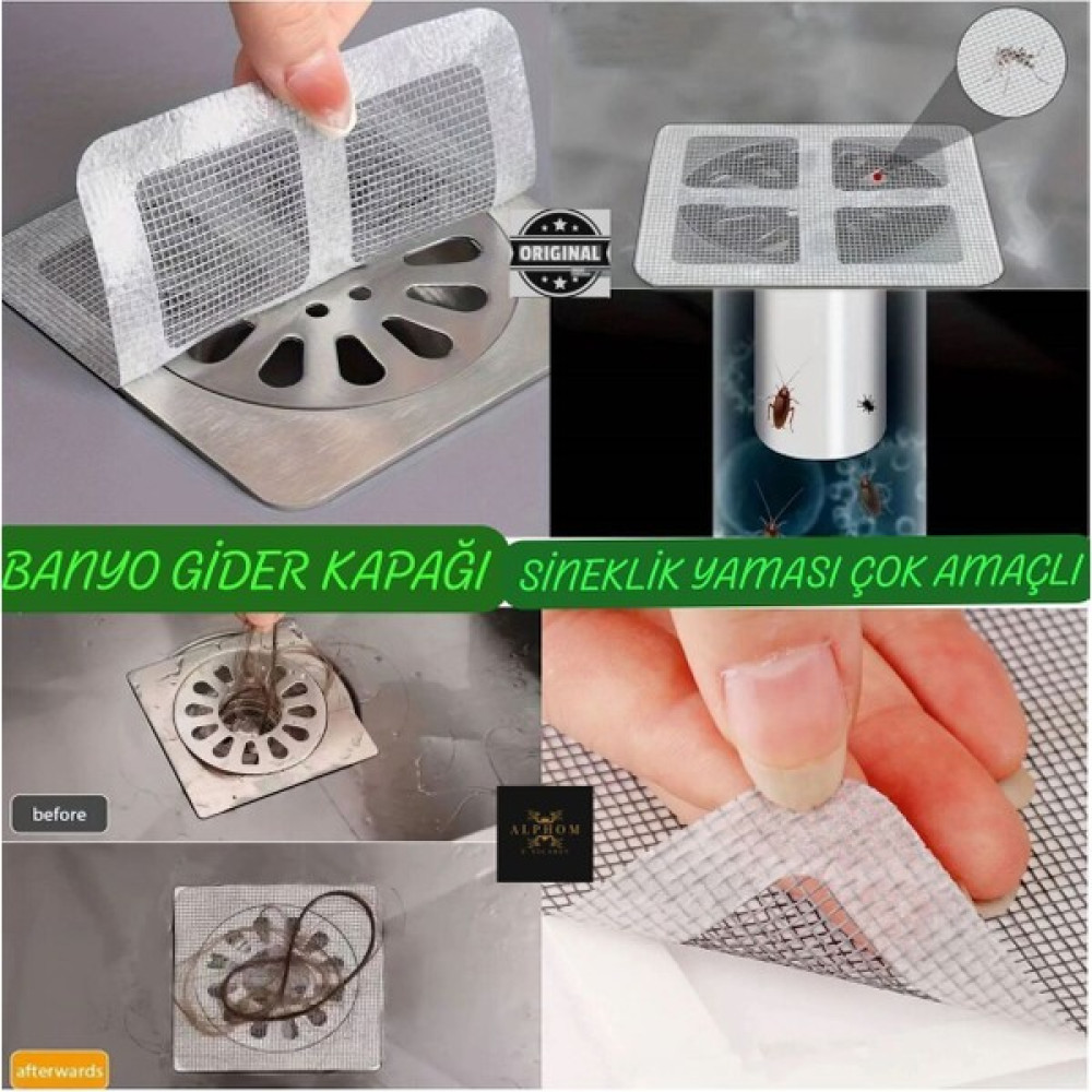 10 Adet Gider Kapatıcı Pislik Tutucu Kendinden Yapışkanlı Banyo Gider Kapağı Çok Amaçlı Çelik Bant Lavabo Fiyatı