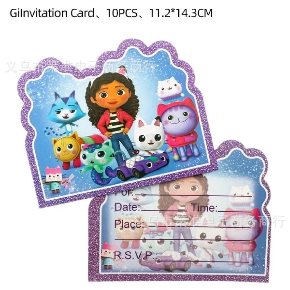 10 Adet Kart Yeni Gabby Dollhouse Kediler Doğum Günü Partisi Süslemeleri Tek Kullanımlık Sofra Bardak Balonlar Zemin Bebek Duş Kız Parti Malzemeler... Mutfak Sarf Malzemeleri Fiyatı