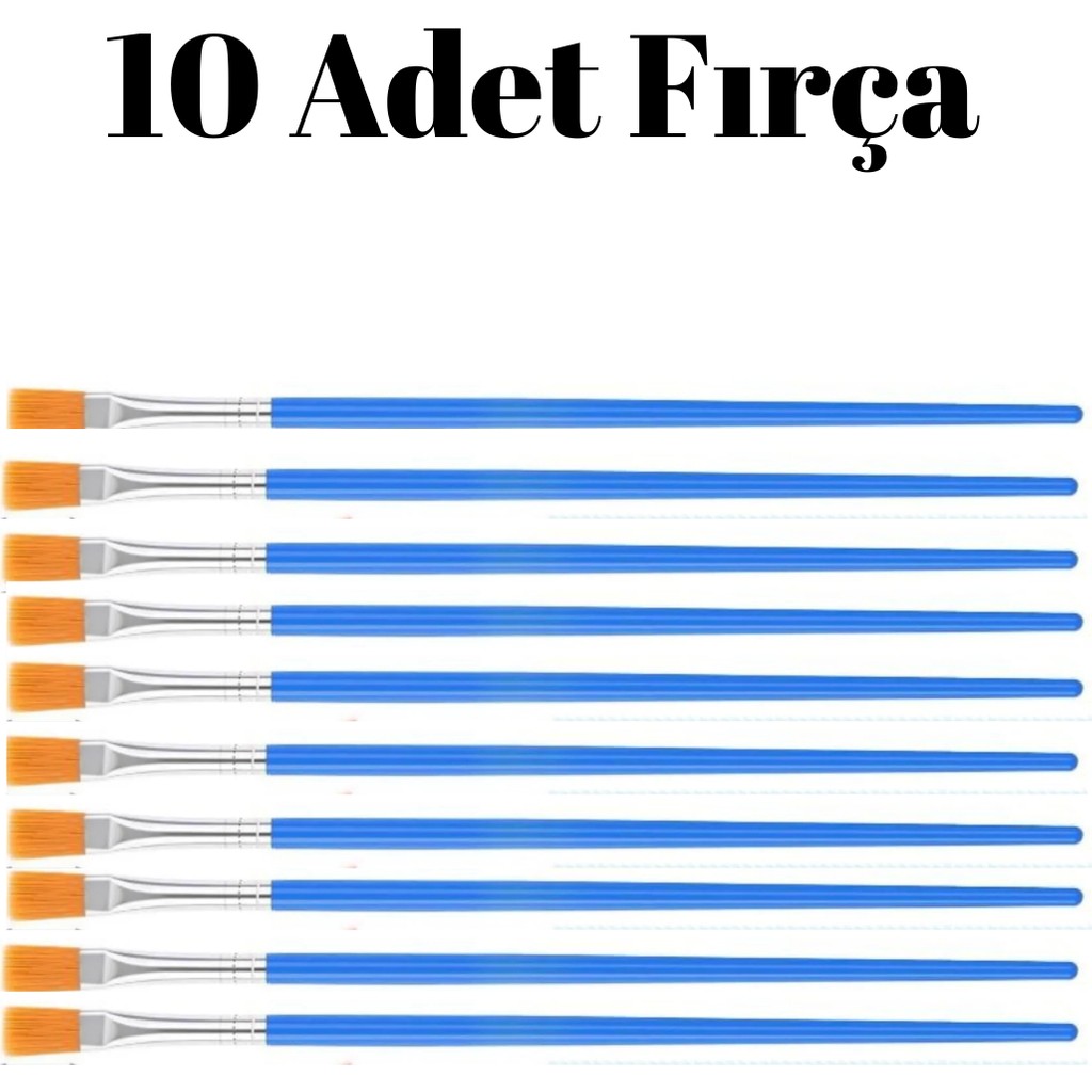 10 Adet Mavi Fırça, Akrilik Boya,Sulu Boya,Guaj Boya, Etkinlik, Workshop Sulu Boya Fiyatı