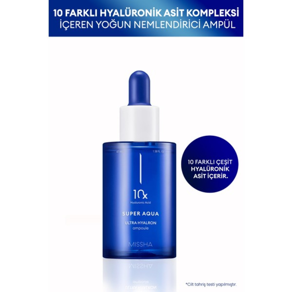 10 Farklı Hyaluronik Asit Içeren Nemlendirici Ampul 40ML Super Aqua Ultra Hyalron Oil-Free Ampoule Anti-Aging / Yaşlanma Karşıtı Fiyatı