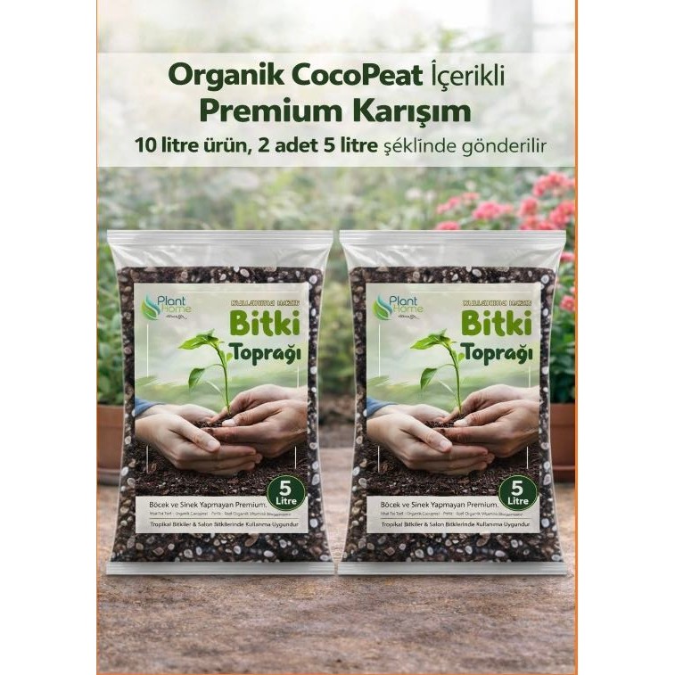 10 Litre Kullanıma Hazır Bitki Toprağı - Salon Bitkileri Be Tropikal Bitkiler Için Premium Kaliteli Diğer Fiyatı
