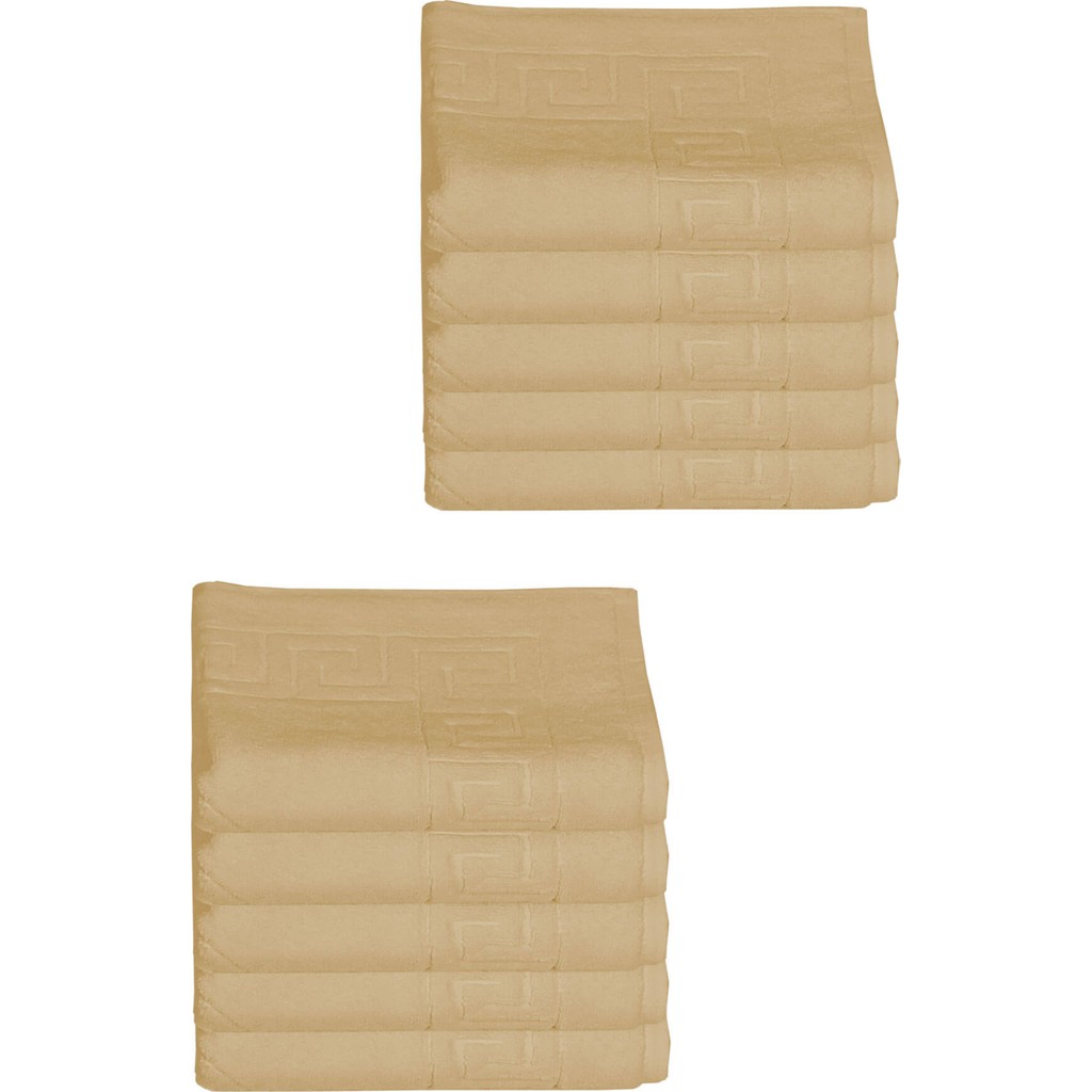 10 Lu Otel Ayak Havlusu Bukle Ayak Izli 50X70 cm Renkli 16/2 Avs 250 gr - Kahve - 50 x 70 cm El / Yüz Havlusu Fiyatı