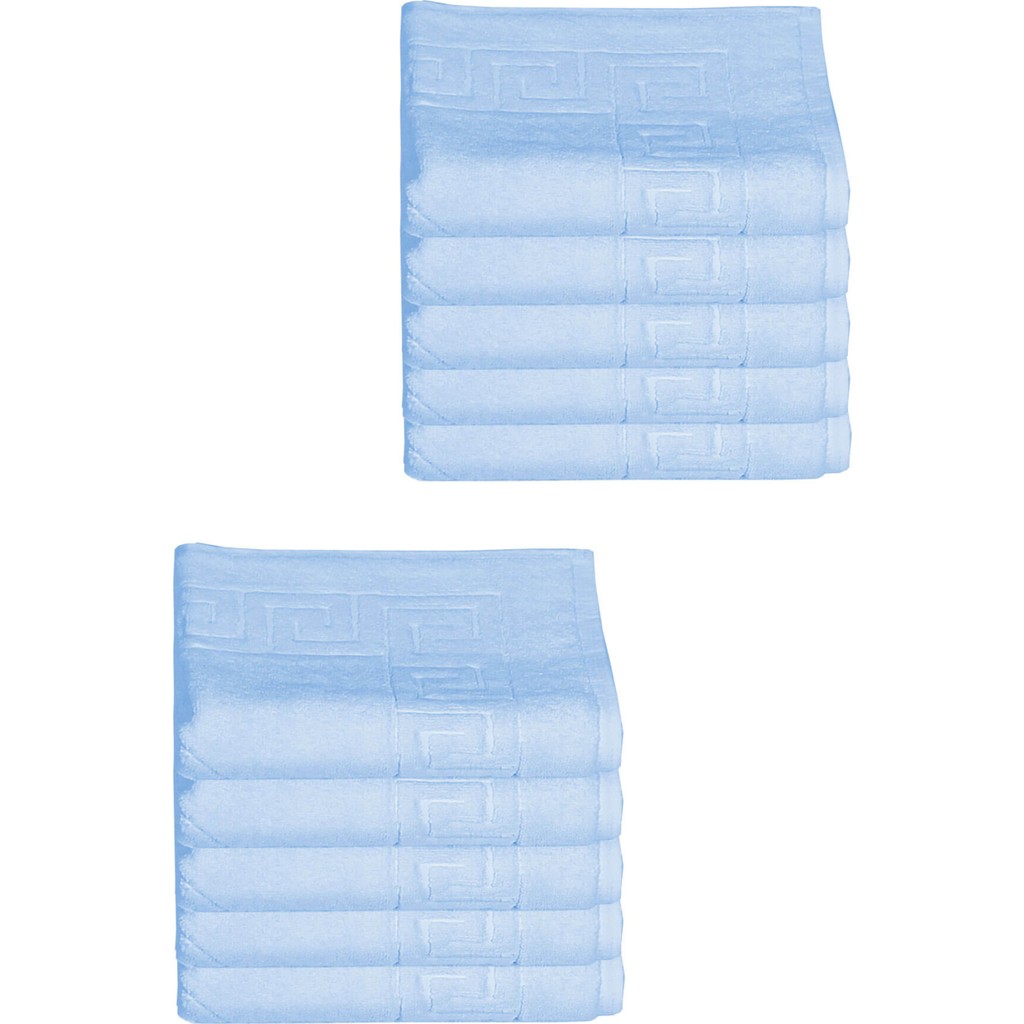 10 Lu Otel Ayak Havlusu Bukle Ayak Izli 50X70 cm Renkli 16/2 Avs 250 gr - Mavi - 50 x 70 cm El / Yüz Havlusu Fiyatı