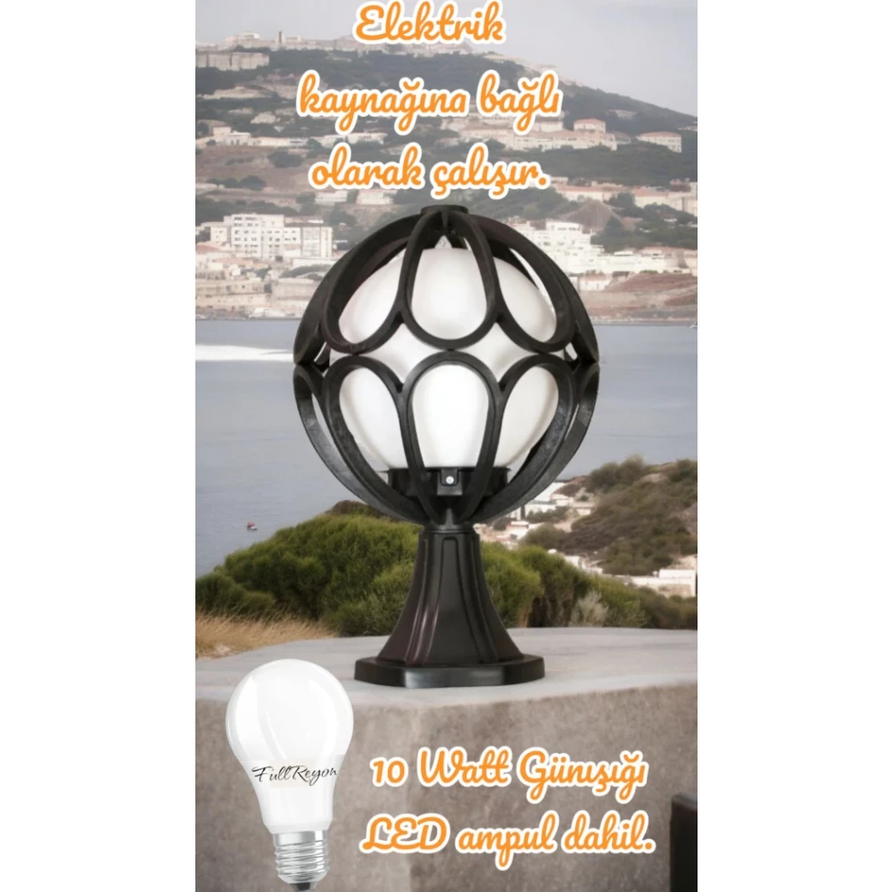 10 Watt Günışığı Ampul Dahil, Elektrikle Çalışır Bahçe Duvar Aydınlatma Armatürü, Set Üstü Dekoratif Aplik Armatür Fiyatı