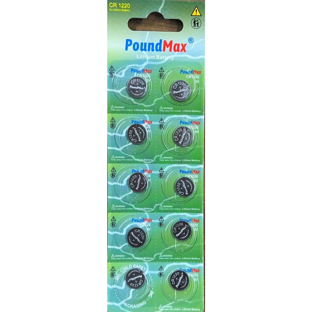 10 x Poundmax 1220 CR1220 DL1220 3V Lityum Batarya Düğme Pil Diğer Fiyatı