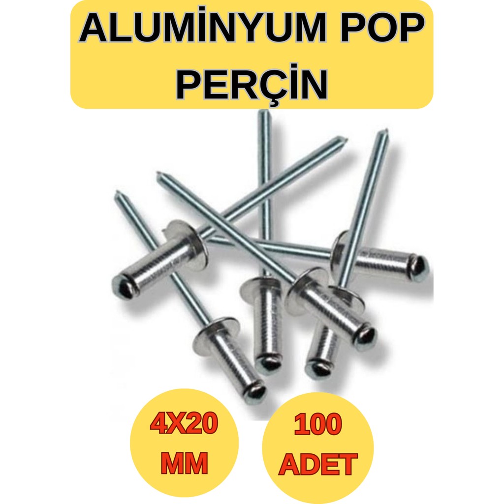 100 Adet Pop Perçin 4X20MM - Aluminyum SSD / Solid State Drive Fiyatı