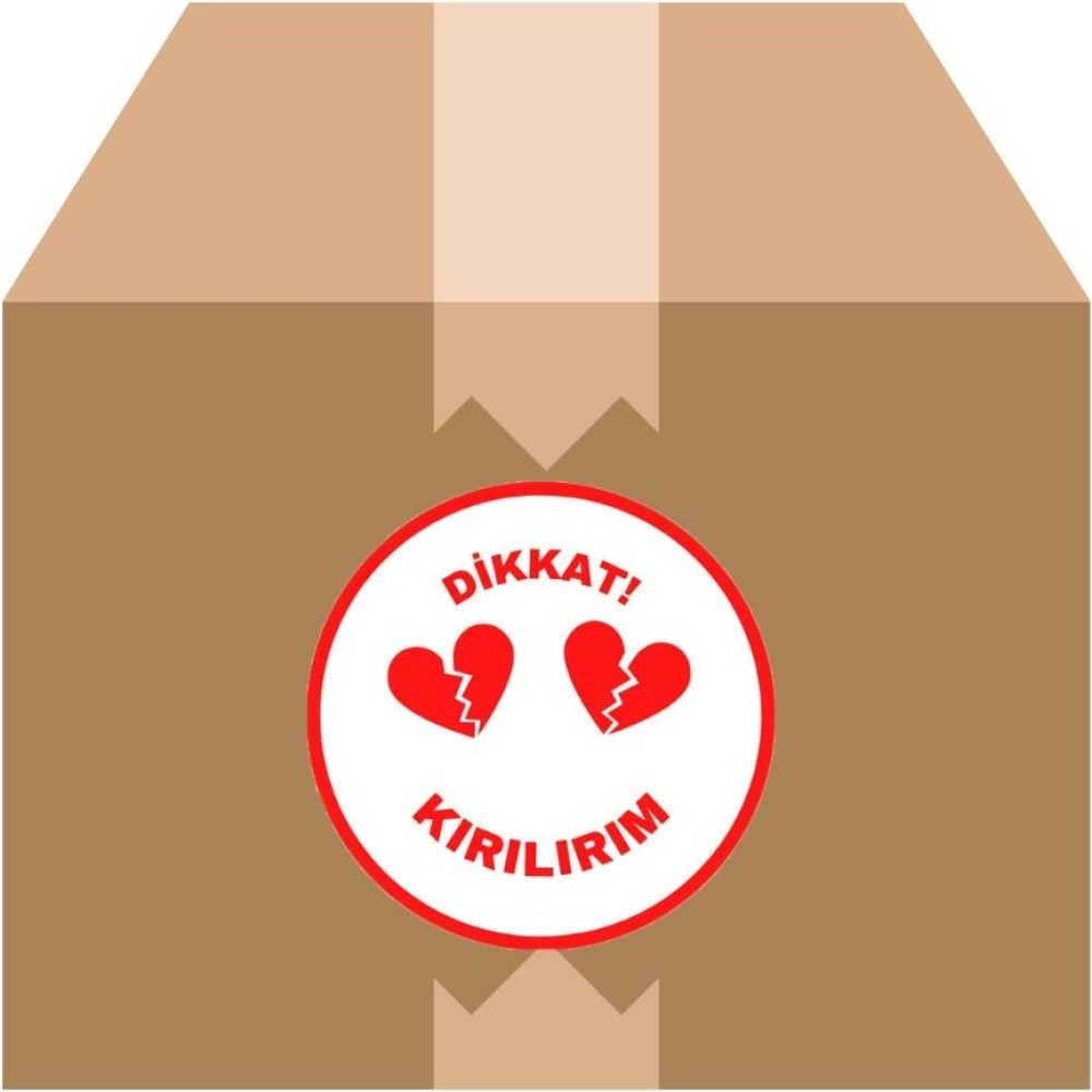 100 Adet Yuvarlak Dikkat Kırılır Etiketi Kargo Etiketi 4X4CM Küçük Boy Okul Etiketi Fiyatı