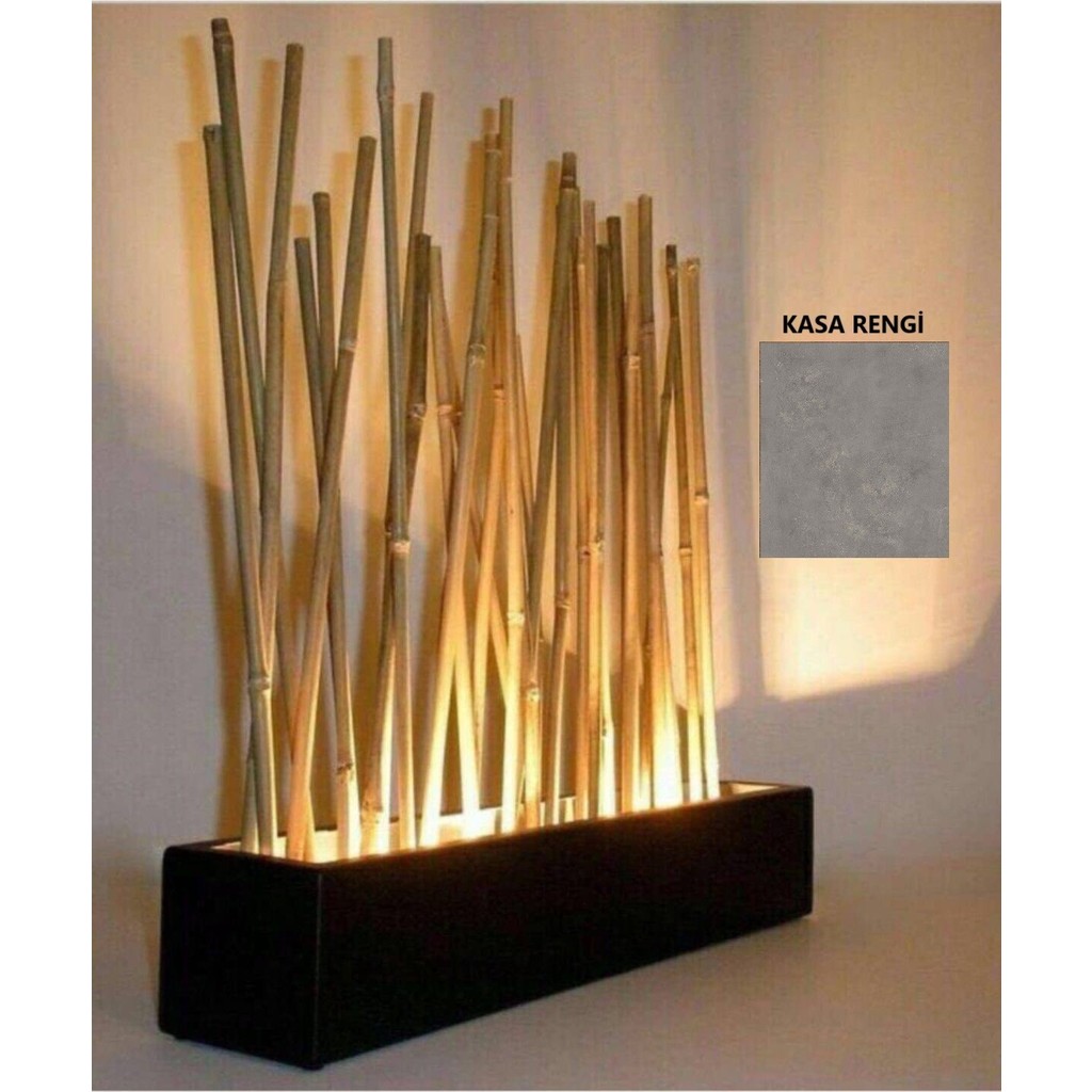 100 cm Retro G. Kasa Bambu Lambader - Gümüş Lambader Fiyatı