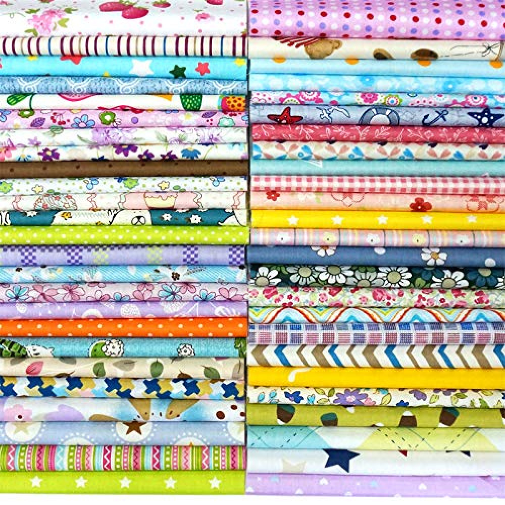 100% Cotton Fabric Bundles 50pcs 8" x 8" Quilting Fabric Craft Supplies Quilting Supplies Fabric Squares Floral Precut Fabric for Quilting Sewing DIY Quilt Beginners Patchwork Sewing Machine Fiyatı