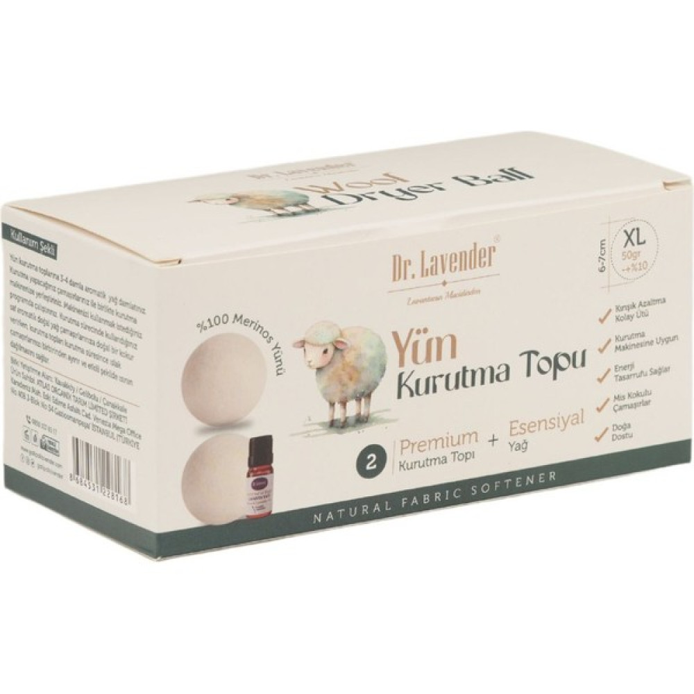 %100 Merinos Yünü Xl Boy Çamaşır Kurutma Topu 50 Gr.+ Okaliptus Yağı 10 ml + Lavanta Kesesi Hediyeli Çamaşır Kurutma Makineleri Fiyatı