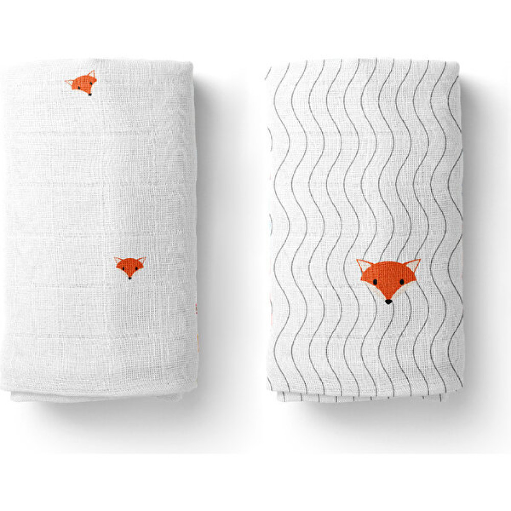 100% Pamuk 2'li Müslin Örtü Seti - 90X90 cm - Desenli - 90 x 90 cm Hamilelik ve Emzirme Fiyatı