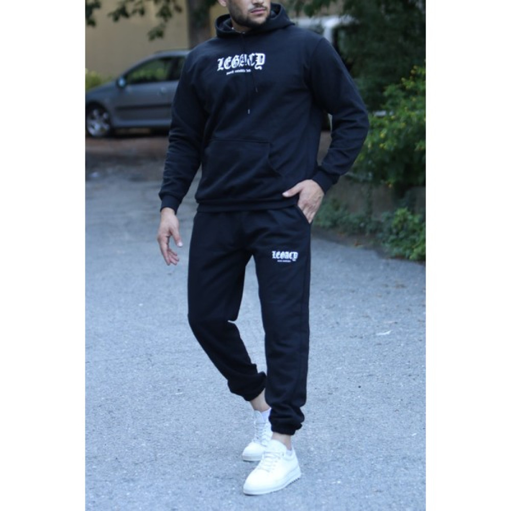 %100 pamuk 3iplik kanguru cepli Kopşonlu Sweatshirt Takım Erkek Eşofman Fiyatı