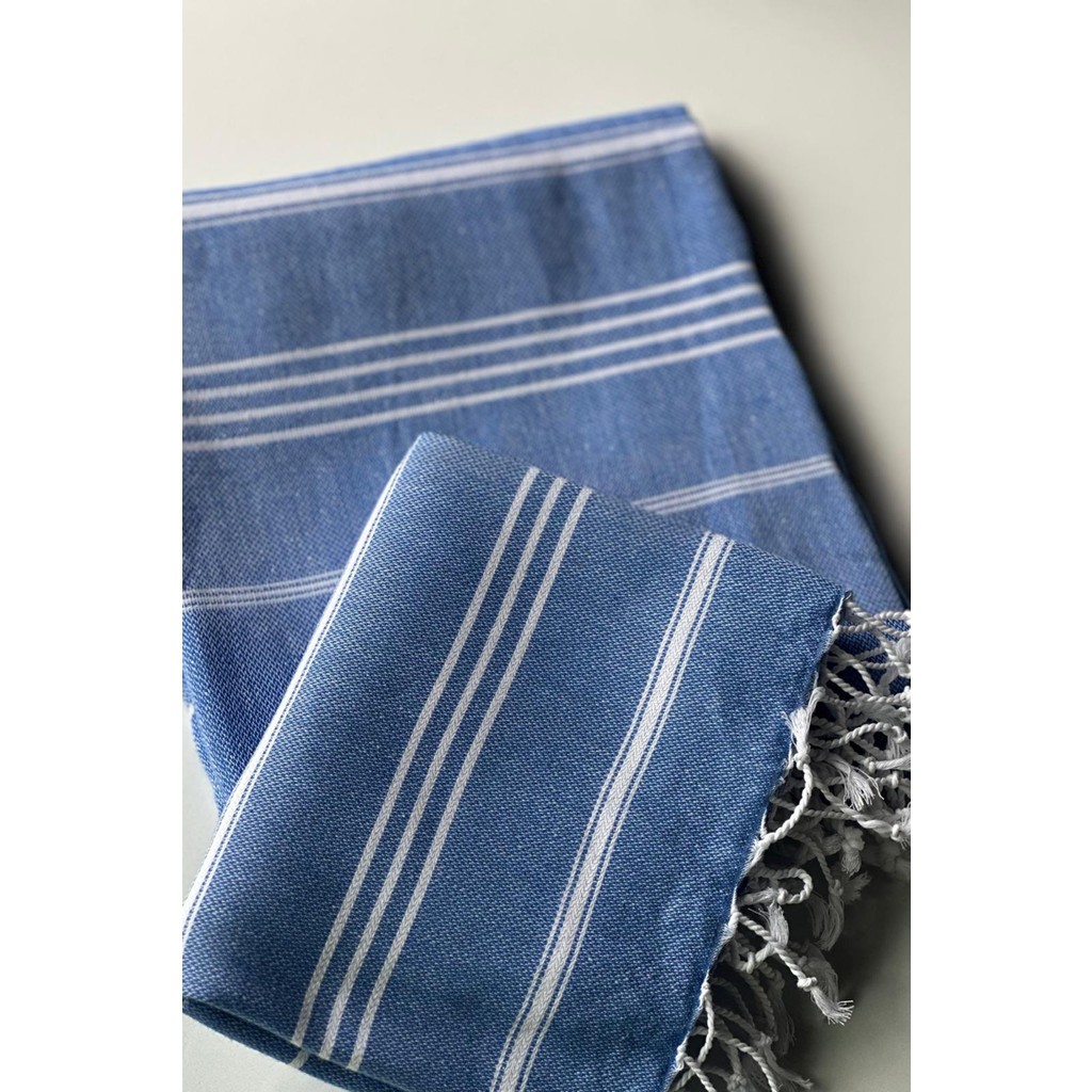 %100 Pamuk Peştemal | Hafif, Emici, Hızlı Kuruyan | Peştemal + Peşkir Set | Sultan - Mavi - 90 x 175 cm SSD / Solid State Drive Fiyatı