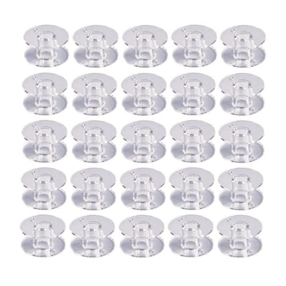 100 Pcs Bobbins for Sewing Machine,WENICE Plastic Bobbins,Sa156 Bobbins, Bobbins Class 15, Sewing Accessories, Plastic Bobbin with Case