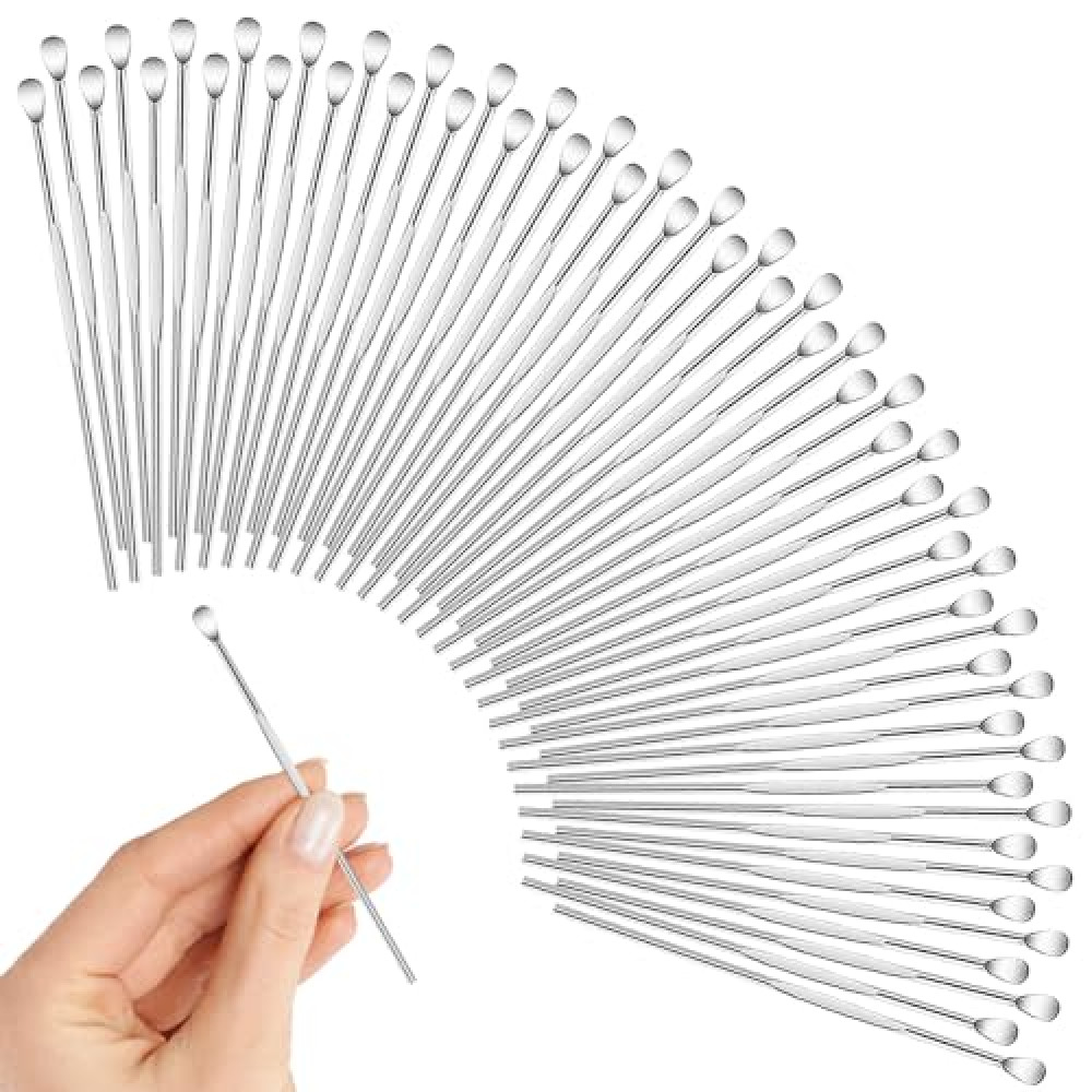 100 Pieces Stainless Steel Wax Carving Tool Wax Sticks Concentrate Wax Sculpture Tool Kit Sculpting Spoon Ear Wax Removal Tool Set Gold, Jewelry & Accessories Fiyatı