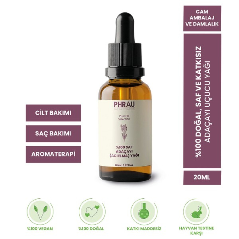 %100 Saf ve Doğal Adaçayı (Acı Elma) Uçucu Yağı 20 ml Bitkisel Yağlar Fiyatı