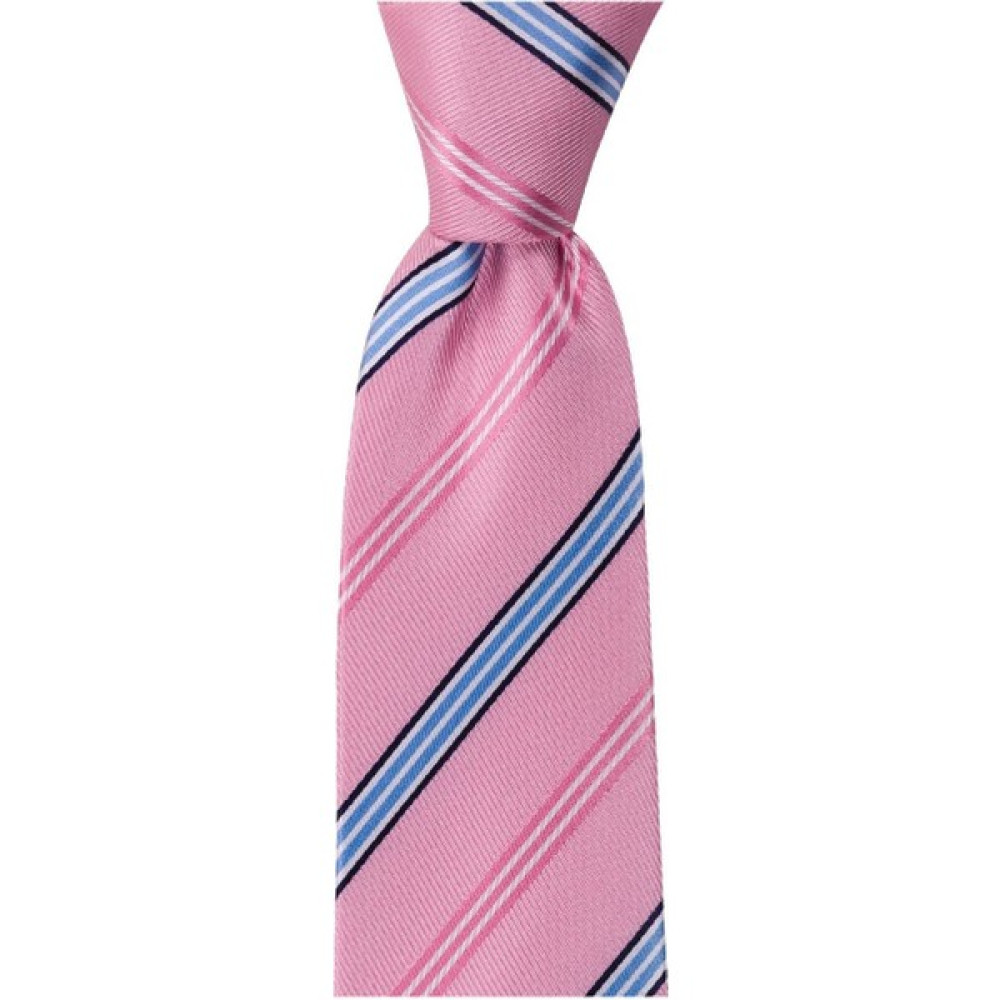 1001 Kravat Pembe Çizgili 8 cm Genişliğinde Kravat Kravat Fiyatı