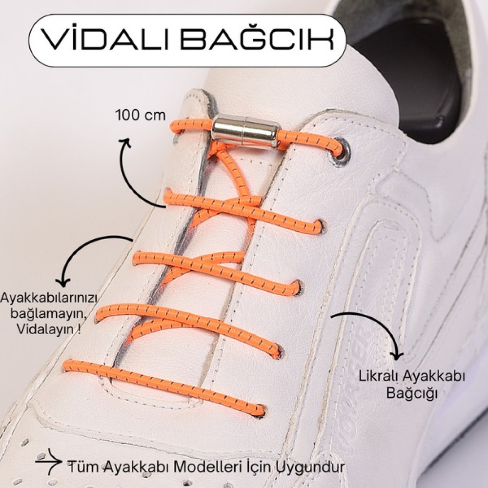 100CM Akıllı Vidalı Ayakkabı Bağcığı Kadın Ayakkabıları Fiyatı