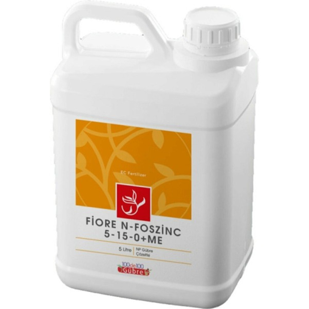 100de100Gübre Çiçek Tutturucu Verim Artırıcı Sıvı Gübre Fiore N-Foszinc 5-15-0 (5 Litre) Gübre Fiyatı