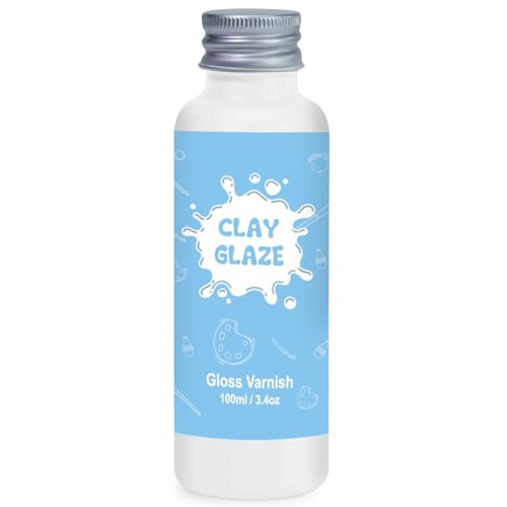 100ml Air Dry Clay Varnish - Sealant & Glaze, Prevents Cracking, Scratches & Wear, Adds Glossy Effect