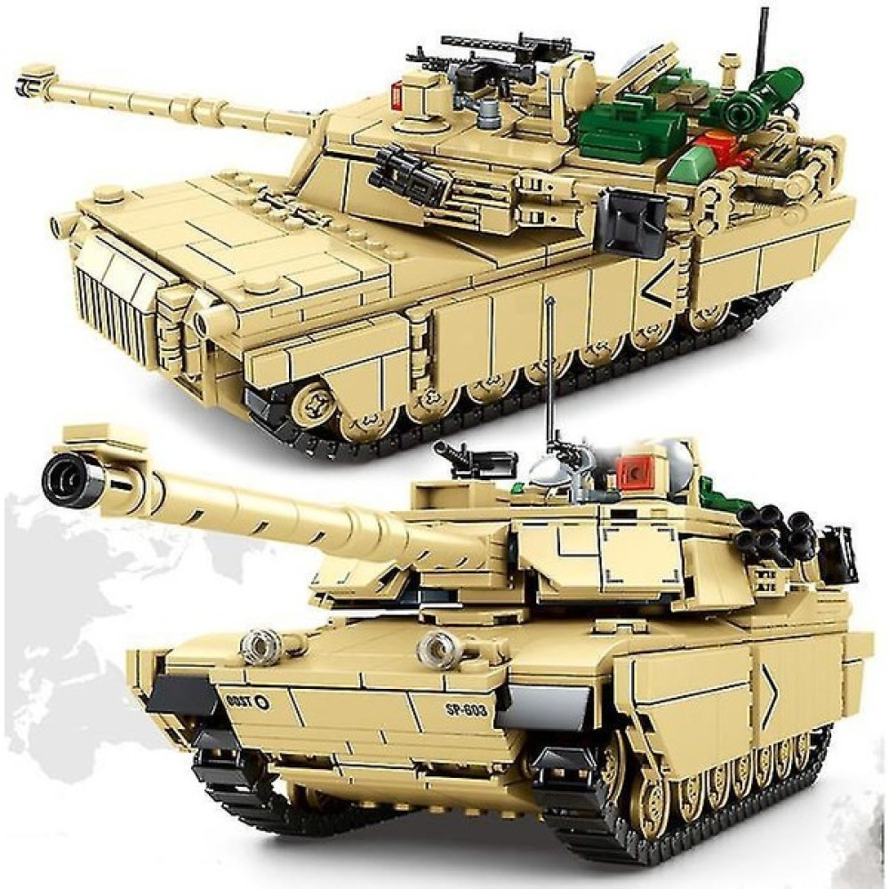 1052 Adet Ww2 Askeri M1A2 Abrams Ana Savaş Tankı Yapı Taşları Ordu Asker Şehir Tuğla Polis (Yurt Dışından) Legolar ( Yapım Oyuncakları ) Fiyatı