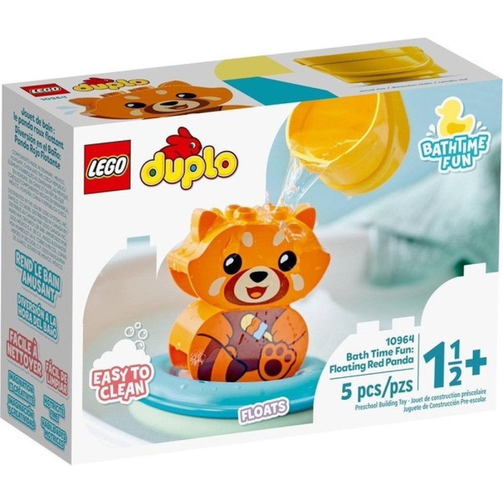 10964 Lego® Duplo® Banyo Zamanı Eğlencesi: Yüzen Kırmızı Panda, 5 Parça, +1,5 Yaş - 1 Legolar ( Yapım Oyuncakları ) Fiyatı