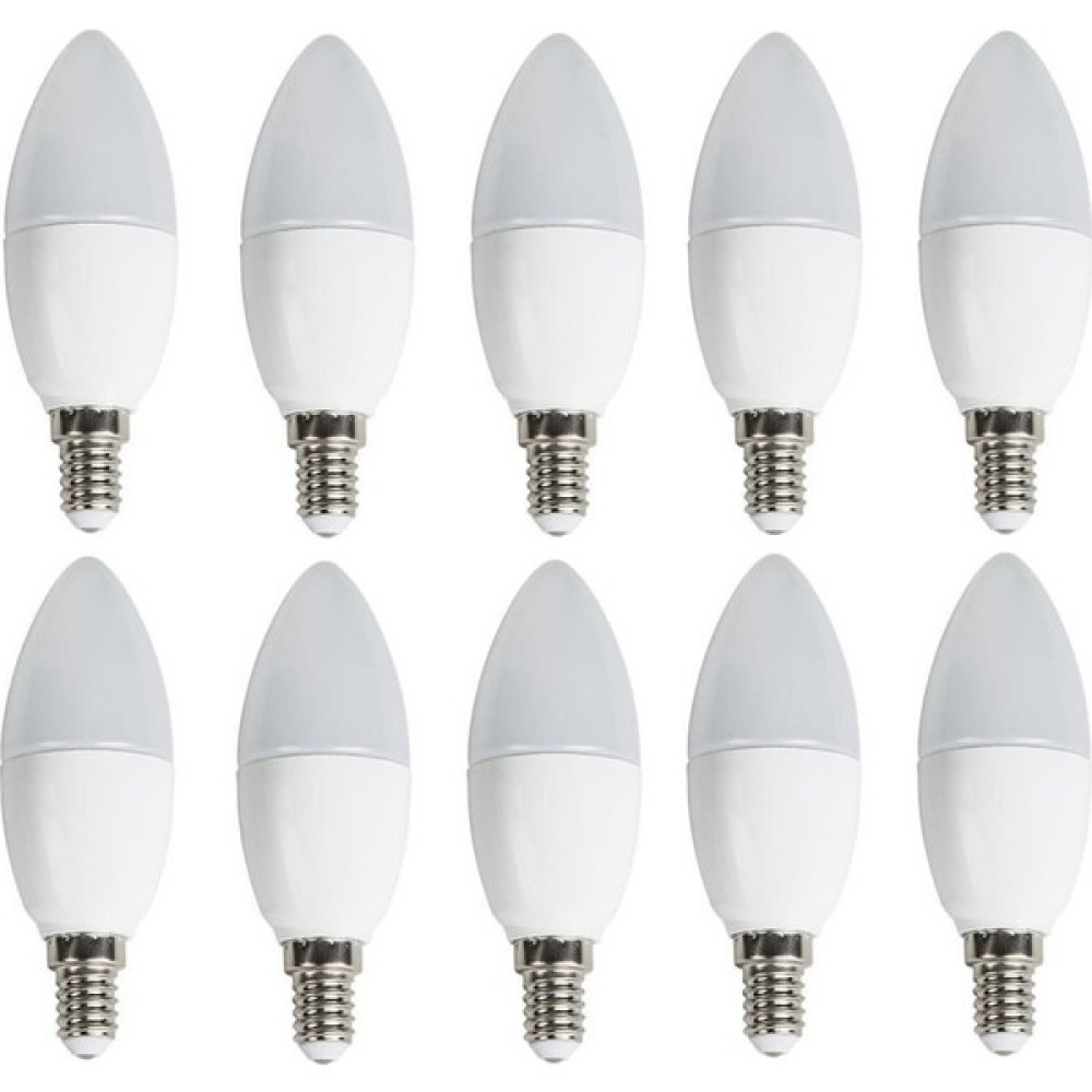 10'lu 8 W CT-4083 LED Ampul-İnce E14 Duy-Avize Ampülü-Beyaz Işık 6400K - 1 - 10 W - Beyaz Led Aydınlatmalar Fiyatı