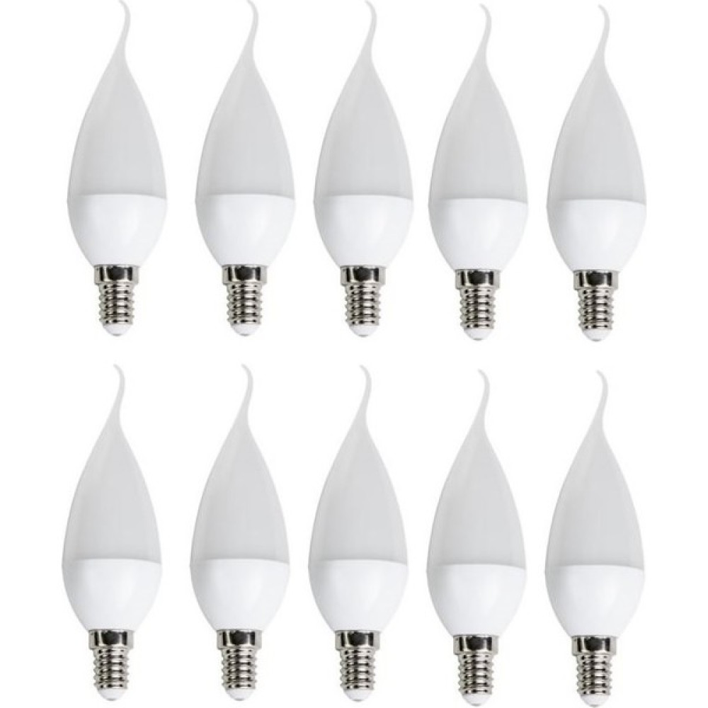 10'lu 8 W CT-4084 Kıvrık LED Ampul-İnce E14 Duy-Kıvrık Avize Ampülü-Beyaz Işık 6400K - 1 - 10 W - Beyaz Led Aydınlatmalar Fiyatı