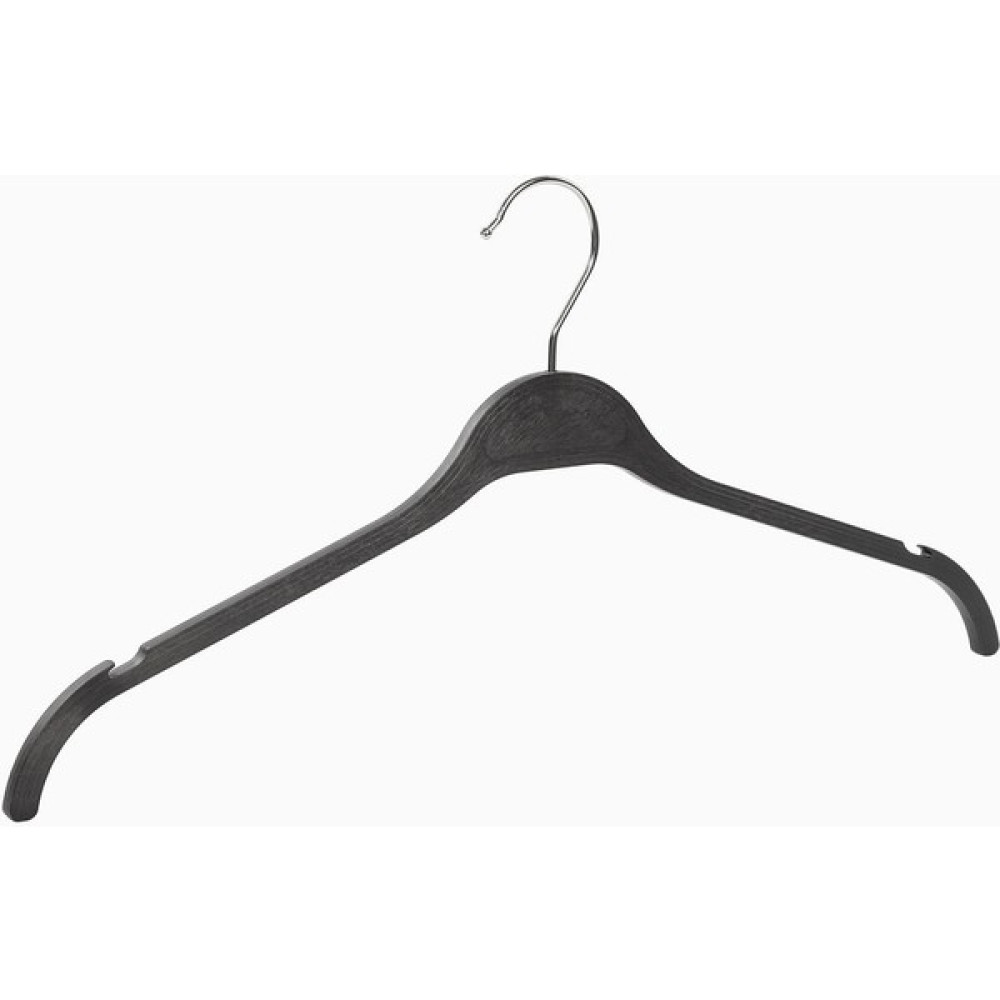 10'lu DBL 40cm Ahşap Görünümlü Dolgulu Plastik Üst Grup Askısı - Siyah Eşya Saklama / Düzenleme Fiyatı