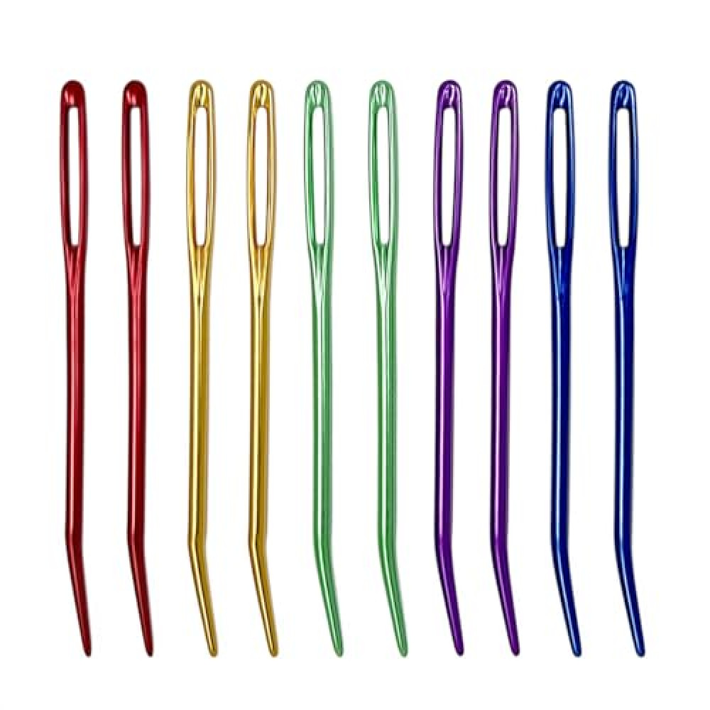 10Pcs Yarn Needle, Yarn Darning Tapestry Needle, Bent Needles for Crochet, Large Big Eye Weaving Needle, Tapestry Needle, Bent Needles, Bent Tapestry Needles, Wool Blunt Needles Needle